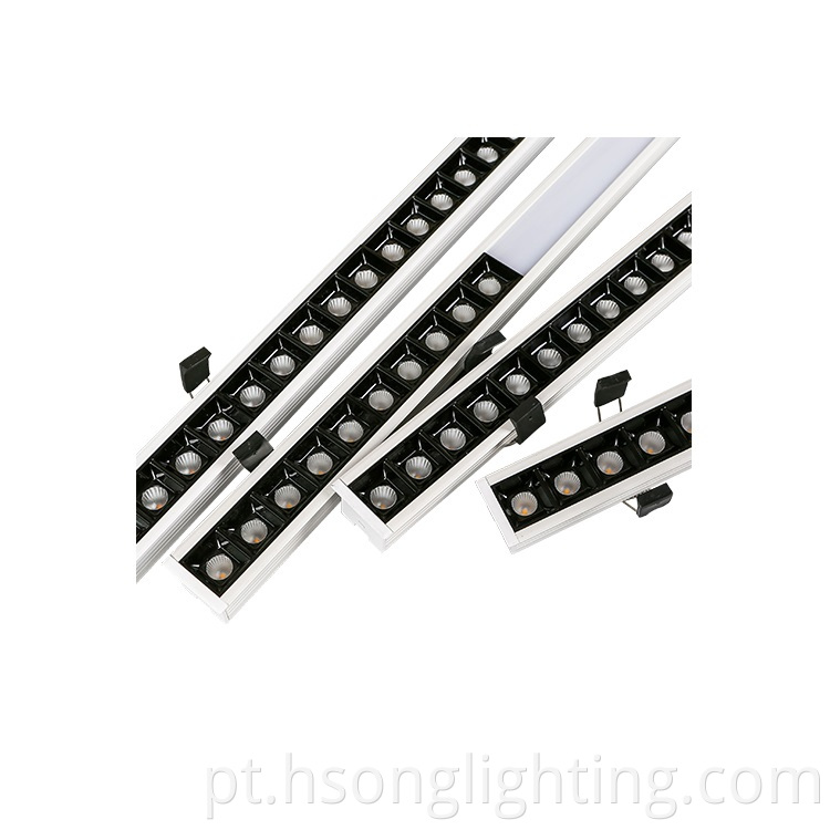 5W 20W 40W 45W SMD LED TUBE Batten Light Metting IP33 Anti -brilho embutido Luz linear LED completa